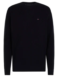 Tommy Hilfiger Miesten Neulepusero, STRUCTURE CREW NK Tummansininen