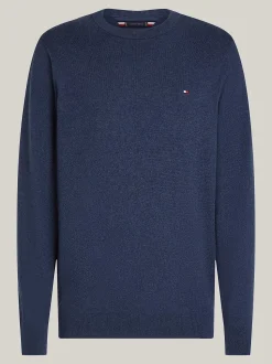 Tommy Hilfiger Miesten Neulepusero, PIMA ORG CTN CASHMERE CREW Indigo