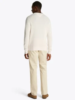 Tommy Hilfiger miesten neule, RACKING STRUCTURE C-NECK Valkoinen