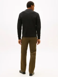 Tommy Hilfiger miesten neuletakki Seasonal Structure Zip Thru Polo, musta