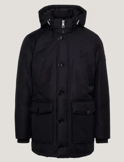 Tommy Hilfiger Miesten Parkatakki, ROCKIE NON FUR DOWN PARKA Musta