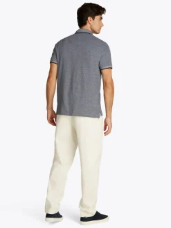 Tommy Hilfiger miesten pikeepaita, OXFORD TWO TONE TIPPED REG POLO Harmaa Kuosillinen