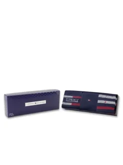 Tommy Hilfiger miesten sukat TH MEN SOCK 3P GIFT BOX TOMMY STRIPE, tummansininen