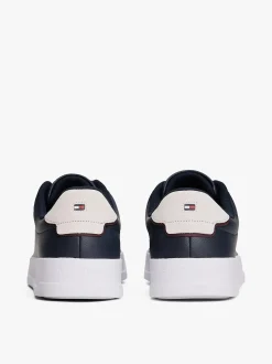 Tommy Hilfiger miesten tennarit, TH COURT LEATHER DETAIL ESS Tummansininen