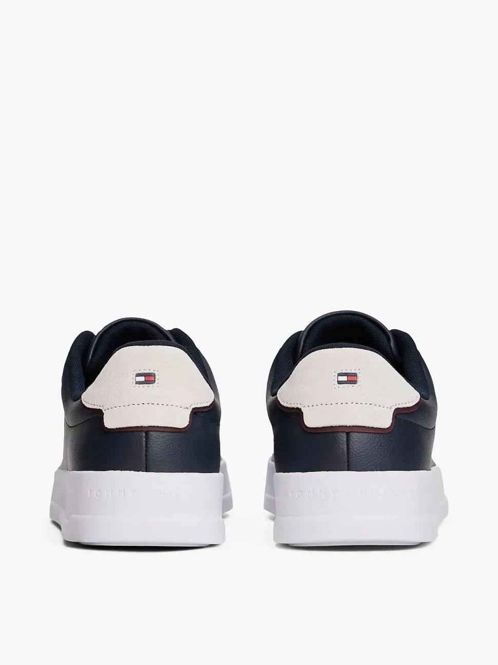 Tommy Hilfiger miesten tennarit, TH COURT LEATHER DETAIL ESS Tummansininen
