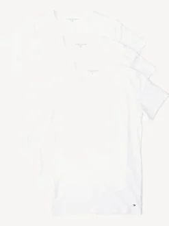 Tommy Hilfiger, Miesten T-Paita, Strech CN SS 3-Pack Valkoinen