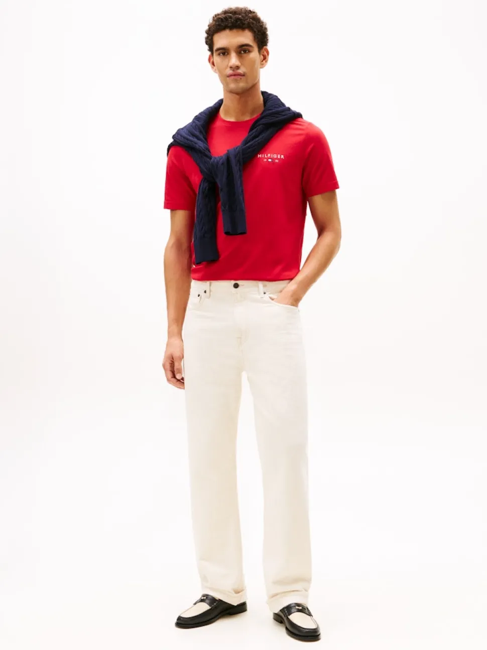 Tommy Hilfiger miesten t-paita Brand Love Small Hilfiger Tee, punainen