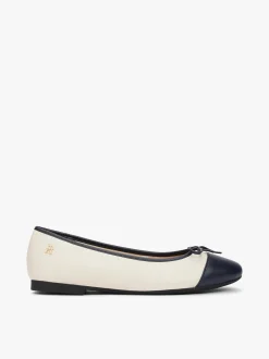Tommy Hilfiger naisten balleriinat, TOE CAP LEATHER BALLERINA Beige Kuosi