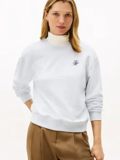 Tommy Hilfiger naisten collegepaidat TH Script Terry, vaaleansininen
