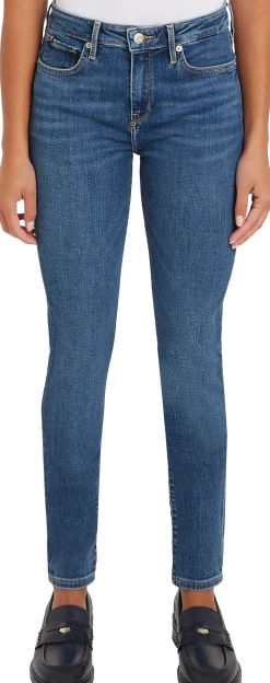 Tommy Hilfiger naisten farkut, COMO SKINNY RW MID BLUE Indigo