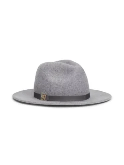 Tommy Hilfiger Naisten Fedora, TH MONOGRAM FEDORA HAT Vaaleanharmaa