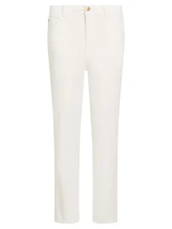 Tommy Hilfiger Naisten Housut, CORDUROY STRETCH SLIM PANT Luonnonvalkoinen