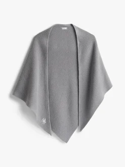 Tommy Hilfiger naisten huivi TOMMY SCRIPT CASH TRIANGLE SCARF, vaaleanharmaa