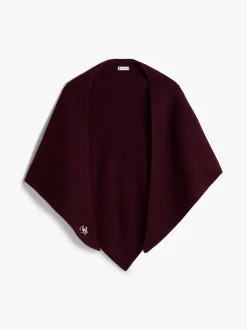 Tommy Hilfiger naisten huivi TOMMY SCRIPT CASH TRIANGLE SCARF, viininpunainen