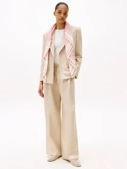 Tommy Hilfiger naisten huivi, K-ELEVATED CHIC TEXTURE SQUARE Vaaleanpunainen Kuosi