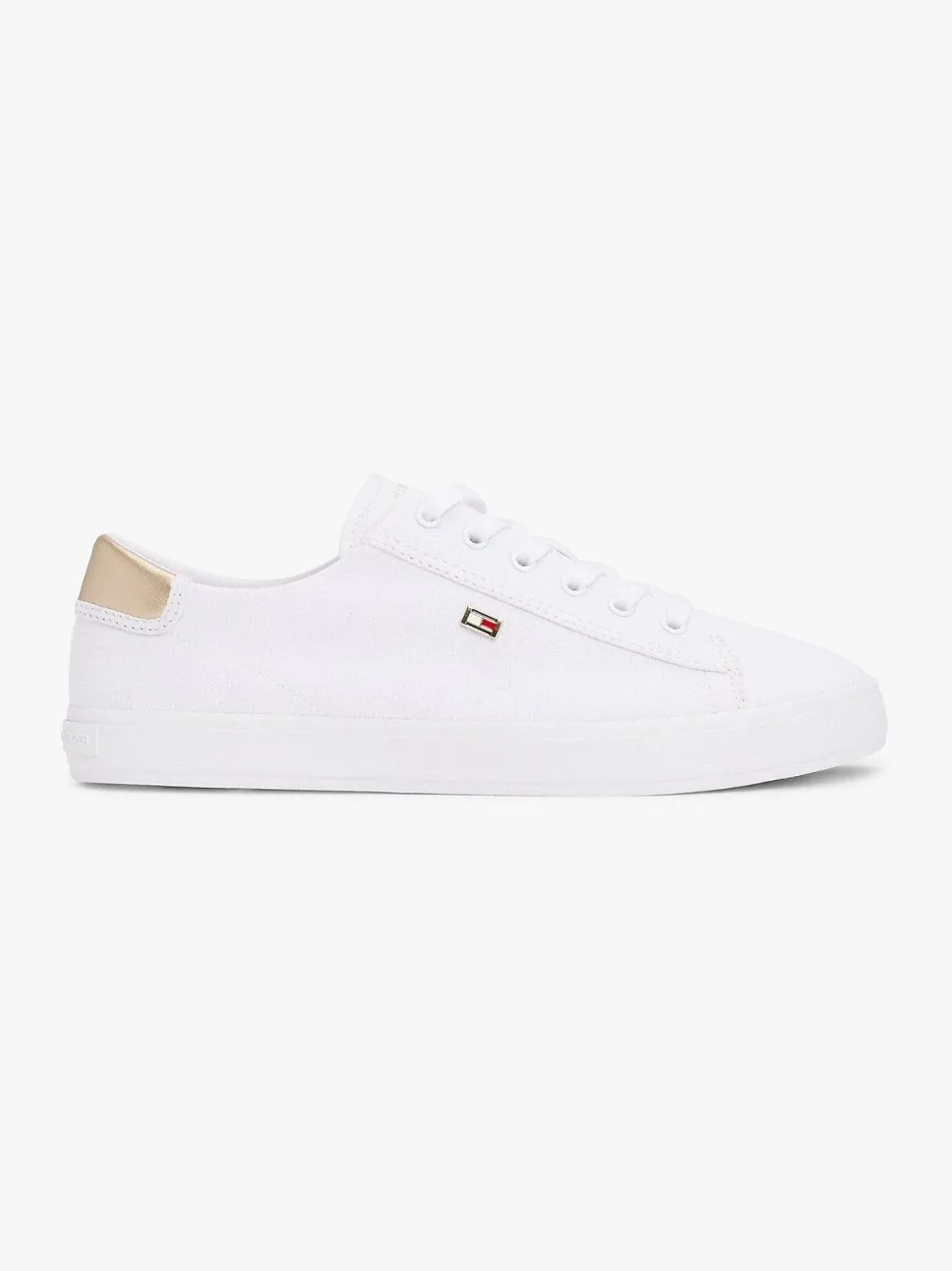 Tommy Hilfiger naisten kengät, VULK CANVAS LACE UP SNEAKER Valkoinen