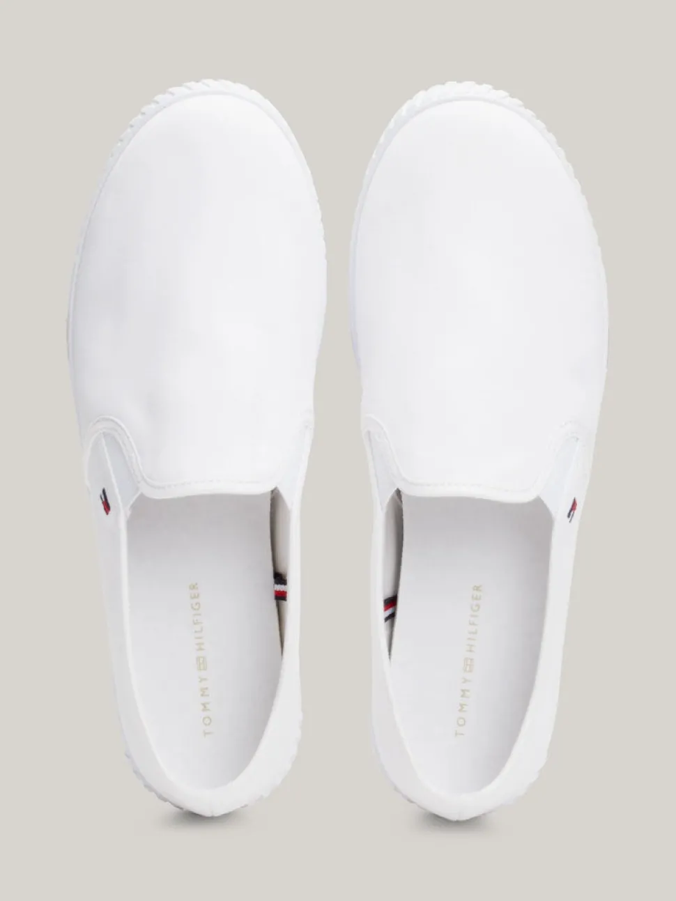 Tommy Hilfiger naisten kengät, CANVAS SLIP-ON SNEAKER Valkoinen