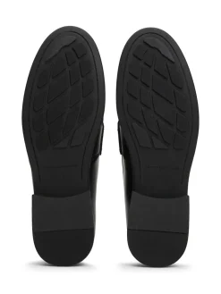 Tommy Hilfiger naisten kengät, TH LEATHER CLASSIC LOAFER Musta