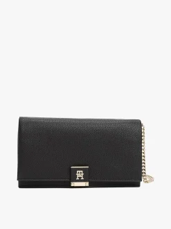 Tommy Hilfiger naisten käsilaukku, TH HER FLAP W/CHAIN Musta