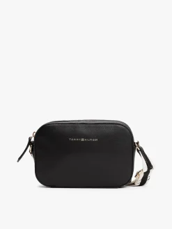 Tommy Hilfiger naisten laukku, TH LOGOTAPE CAMERA BAG Musta