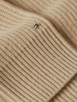 Tommy Hilfiger naisten pusero, TH SCRIPT SOFT WOOL SWEATER Kameli