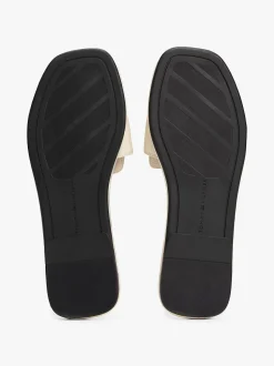 Tommy Hilfiger naisten sandaalit, LEATHER HORSEBIT MULE Luonnonvalkoinen
