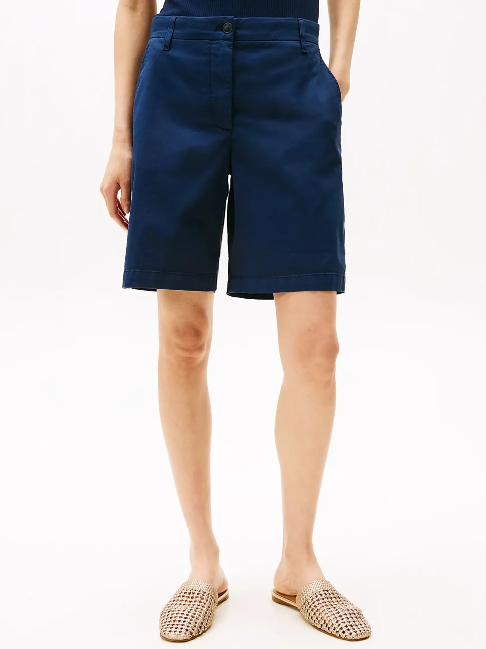 Tommy Hilfiger naisten shortsit, CO BLEND GMD CHINO SHORT Tummansininen
