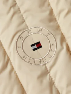 Tommy Hilfiger naisten takki, LW PADDED KNIT MIX JACKET Vaalea Beige