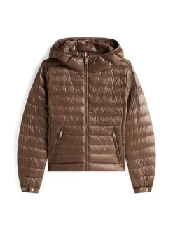 Tommy Hilfiger naisten takki, UL DOWN REG HOODED JACKET Tummanruskea