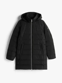 Tommy Hilfiger naisten takki MW DOWN SLIM COAT WITH, musta
