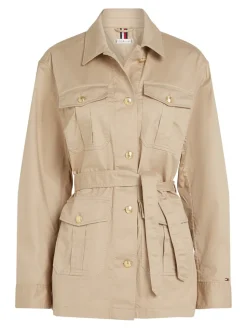 Tommy Hilfiger naisten takki, GOLD BUTTON UTILITY JACKET Vaalea Beige