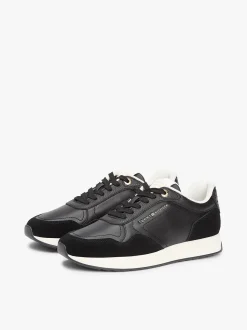 Tommy Hilfiger naisten tennarit Monogran Mix Material Runner, musta