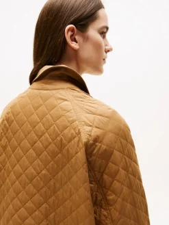 Tommy Hilfiger naisten tikkitakki, PADDED NYLON REG QUILTED COAT Kameli