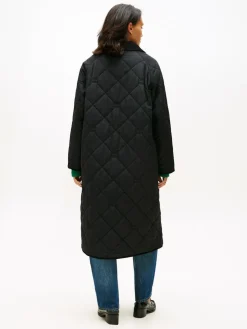 Tommy Hilfiger naisten tikkitakki Padded Flag Quilted Coat, musta