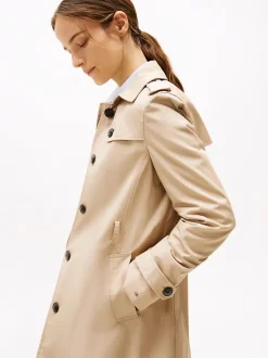 Tommy Hilfiger naisten trenssitakki, HERITAGE SINGLE BREASTED TRENCH Vaalea Beige