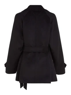 Tommy Hilfiger Naisten VillakangasTakki, DF WOOL BLEND SHORT TRENCH Musta
