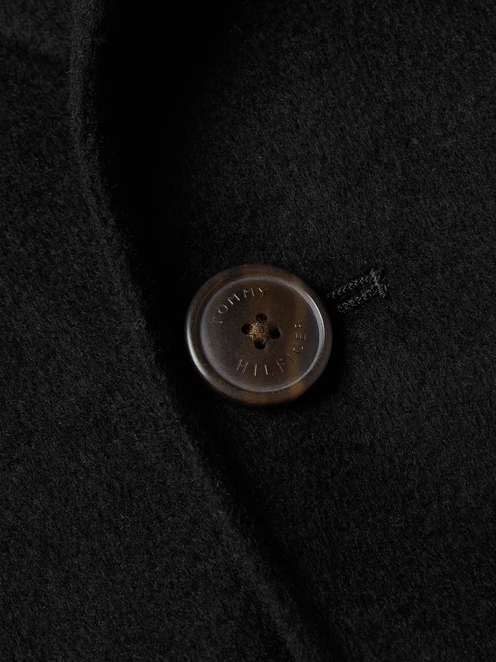 Tommy Hilfiger Naisten VillakangasTakki, DF WOOL BLEND SHORT TRENCH Musta