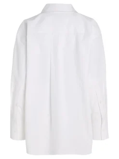 Tommy Hilfiger Naisten Väljänmallinen Kauluspaita, SMD ESSENTIAL LOOSE FIT SHIRT Valkoinen