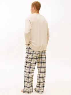 Tommy Hilfiget Relaxed Flannel PJ Set, Boxed beige