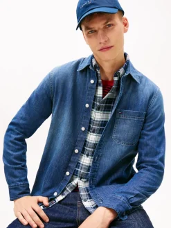Tommy Jeans miesten farkkupaita TJM Denim Regular Fir Shirt EXT, sininen