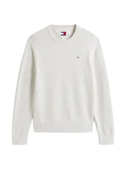 Tommy Jeans miesten neulepsuero, TJM SLIM ESS SWEATER EXT Vaaleanharmaa