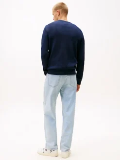 Tommy Jeans miesten neulepsuero, TJM SLIM ESS SWEATER EXT Tummansininen