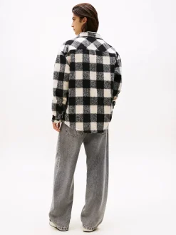 Tommy Jeans miesten paitatakki TJM Check Overshirt Ext, musta ruutu