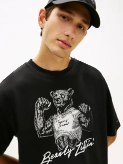 Tommy Jeans miesten t-paita TJM RLX Bear SS Tee, musta