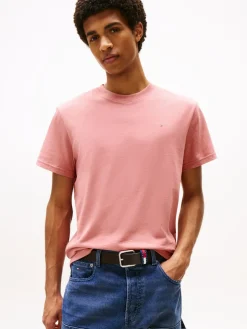Tommy Jeans miesten t-paita, TJM SLIM LINEAR CHEAST TEE Vaaleanpunainen