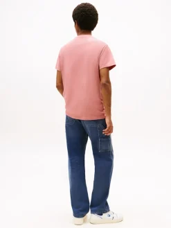 Tommy Jeans miesten t-paita, TJM SLIM LINEAR CHEAST TEE Vaaleanpunainen