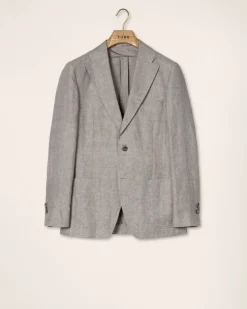 Turo irtotakki Bilbao HL Modern Fit Linen Jacket, ruskea