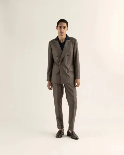 Turo irtotakki Jan Double Brested Jacket Vitale, ruskea