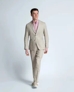 Turo Tailor puvun housut, HAMPTON LINEN TROUSER Ruskea