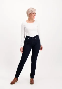 Very Nice Naisten Farkut, Suzie 8411 Slim Fit Tummansininen